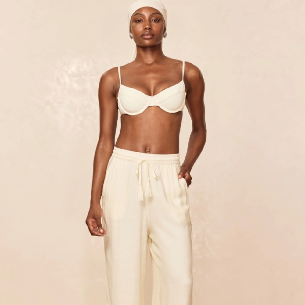 Monday Swimwear Tahiti Pant (Ivory, Petite) - Picture 2 of 7